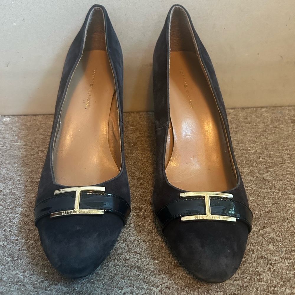 Tommy Hilfiger Navy  Heels with Gold Detail
